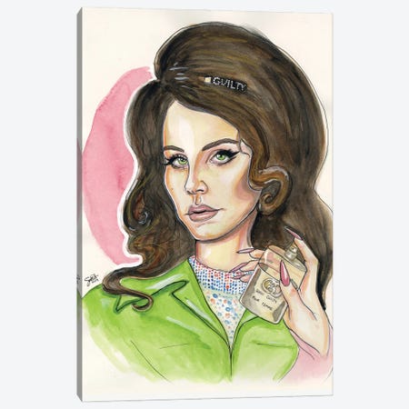 Lana Del Rey For Gucci Canvas Print #LLM23} by Sean Ellmore Canvas Print