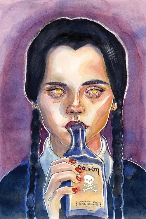 Wednesday Addams by Sean Ellmore wall art