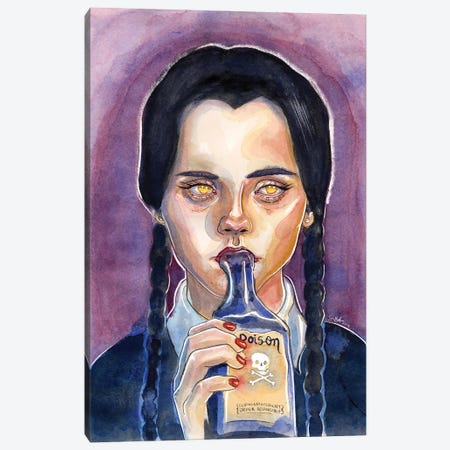 Wednesday Addams Canvas Print #LLM36} by Sean Ellmore Art Print