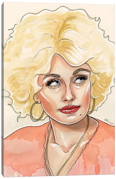 Dolly Parton 9 To 5 Canvas Art Print - '70s Music