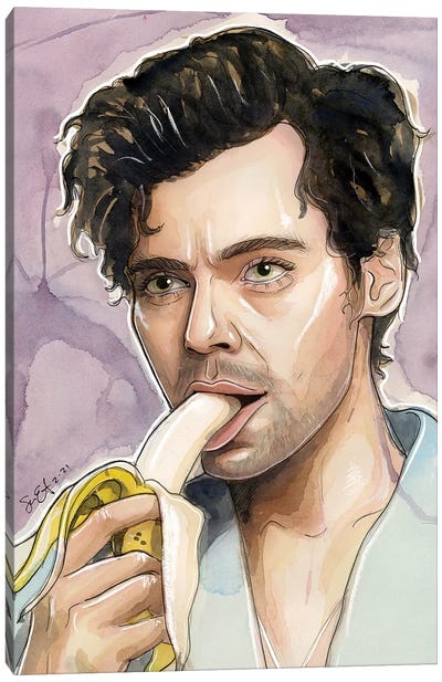 Harry Styles Banana Canvas Art Print - Banana Art