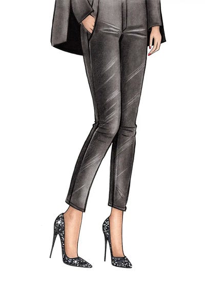Women's Pants: Black Jeans by LaLana Arts