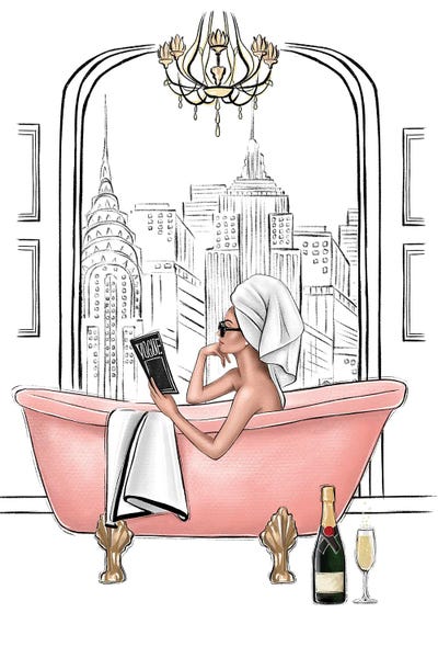 Interiors: Relax In Bathroom In Ny by LaLana Arts