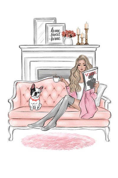 Magazines: Stay At Home Blonde Girl by LaLana Arts