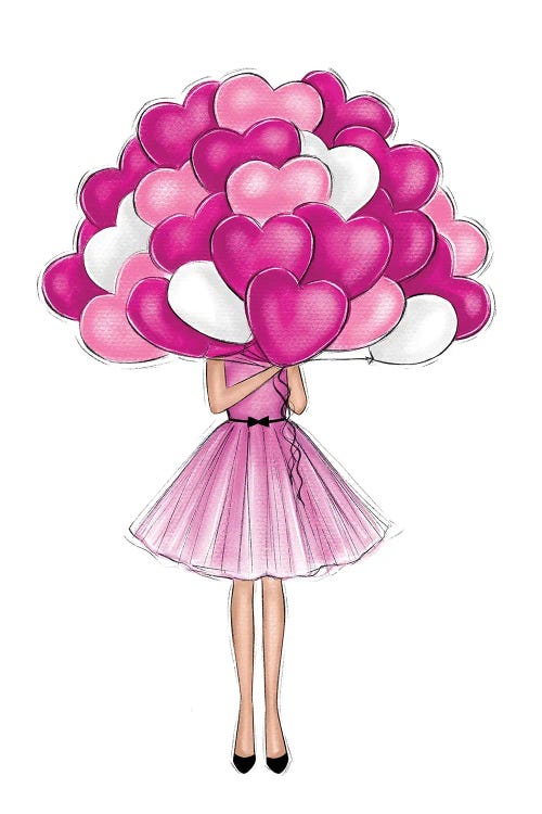 Pink Heart Balloons