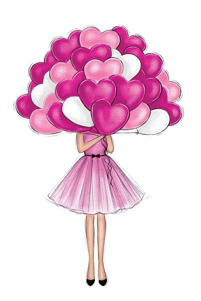 Pink Heart Balloons