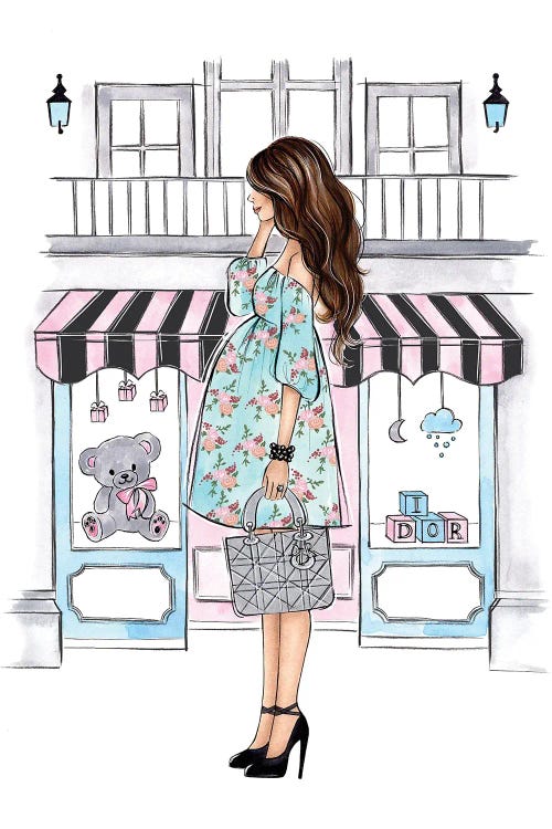 Mom To Be Brunette by LaLana Arts wall art