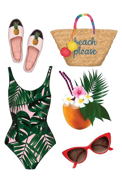 Bags & Purses: Beach, Please by LaLana Arts