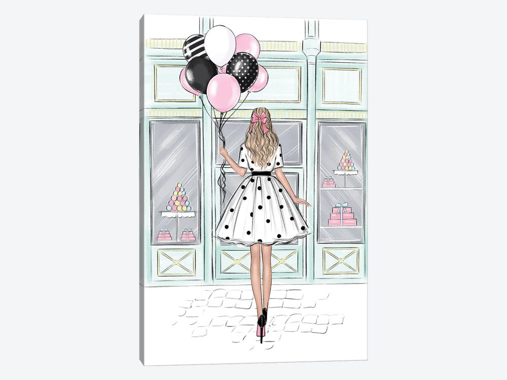 Sweets Shop Blonde Girl by LaLana Arts 1-piece Art Print