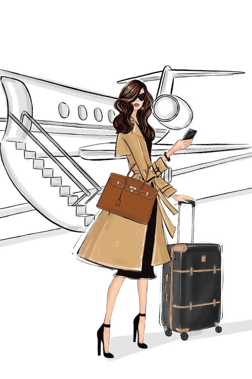 Business Trip Brunette Girl
