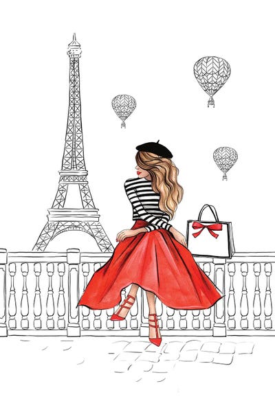 Eiffel Tower: Paris Ii by LaLana Arts
