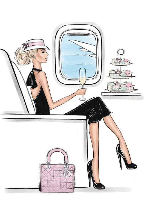 In The Airplane With Style Blonde