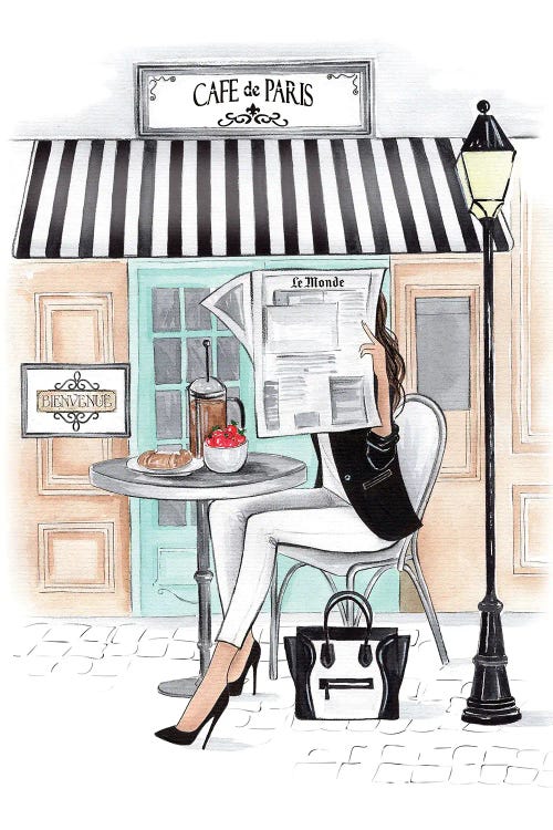 Cafe In Paris by LaLana Arts wall art