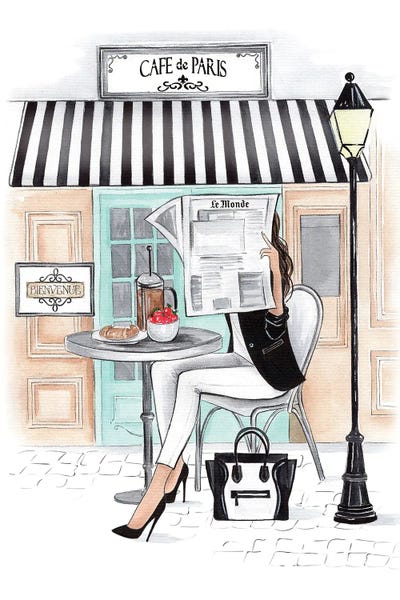 Women's Pants: Cafe In Paris by LaLana Arts