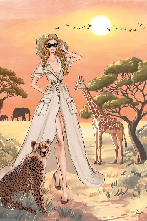 Lady In Aftica by LaLana Arts wall art