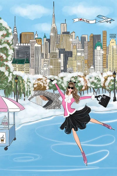 LaLana Arts: Ice Skating In New York by LaLana Arts