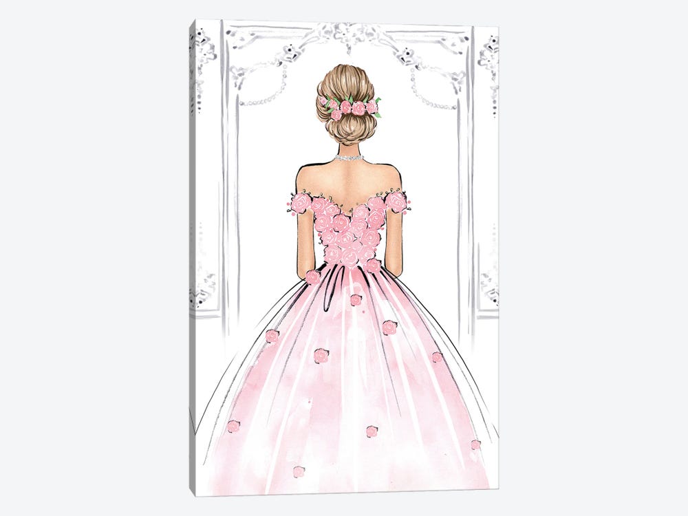 Rose Gown Blonde by LaLana Arts 1-piece Canvas Artwork