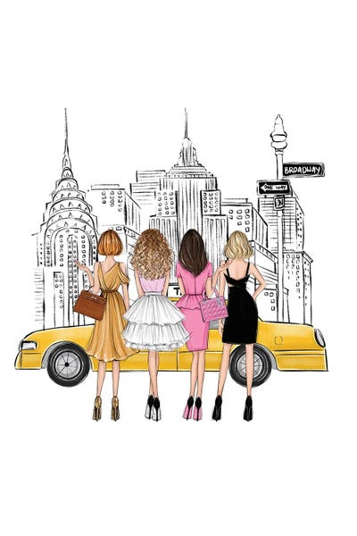 Fine Art Print: Girls In New York by LaLana Arts