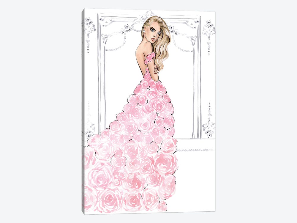 Rose Dress Blonde by LaLana Arts 1-piece Canvas Print