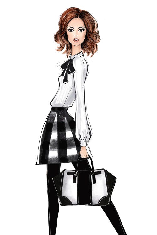 Black And White Outfit by LaLana Arts wall art
