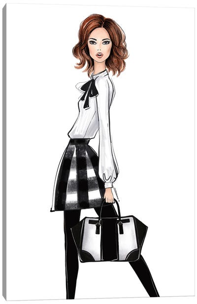 Black And White Outfit Canvas Art Print - LaLana Arts
