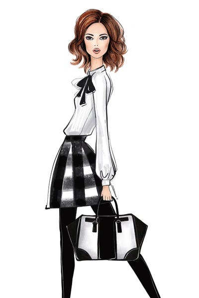 Bags & Purses: Black And White Outfit by LaLana Arts
