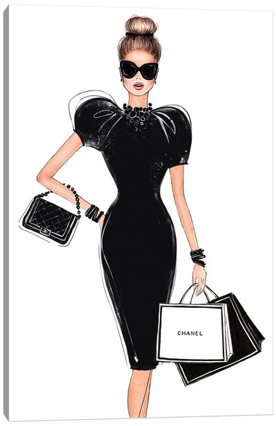 Shopping In Style Canvas Art Print - Dress & Gown Art