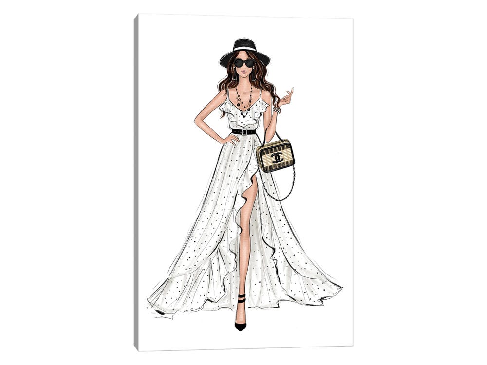 Happy New Year Black Dress by LaLana Arts Fine Art Paper Poster ( Food & Drink > Drinks > Champagne art) - 24x16x.25