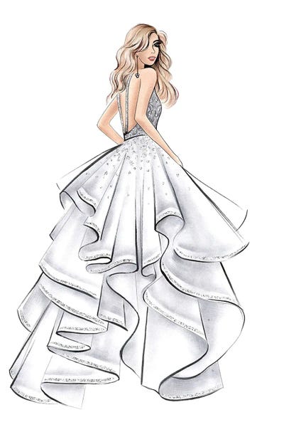 White Gown Blonde Girl