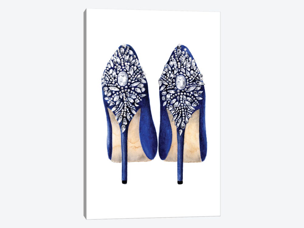 Blue Shoes by LaLana Arts 1-piece Canvas Wall Art