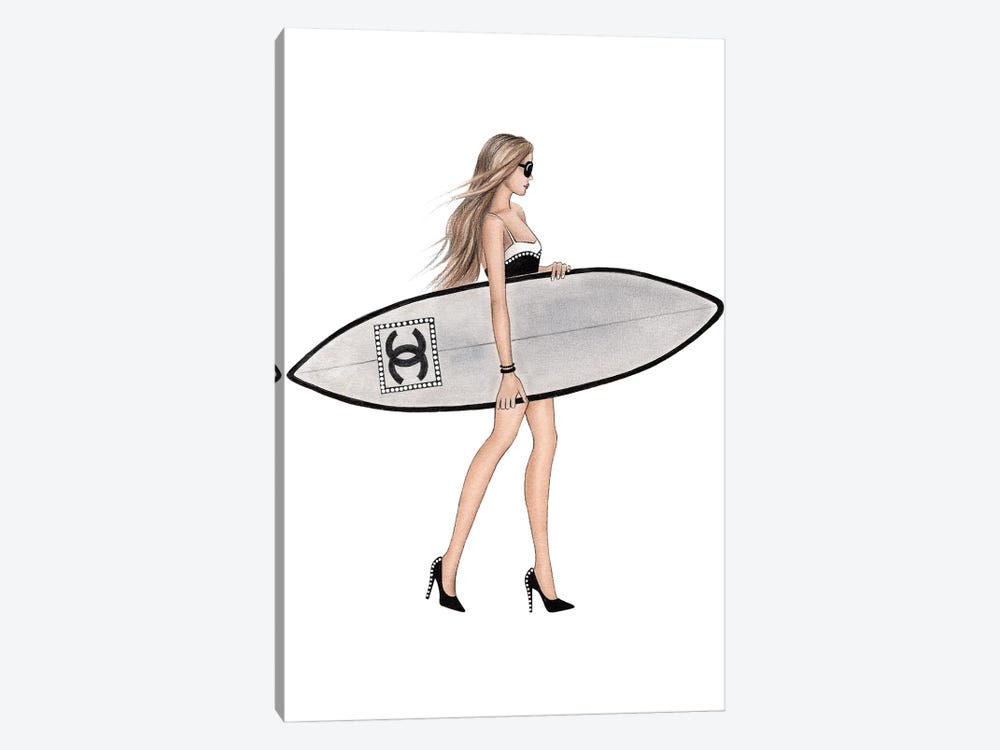 Surf Girl by LaLana Arts 1-piece Canvas Print