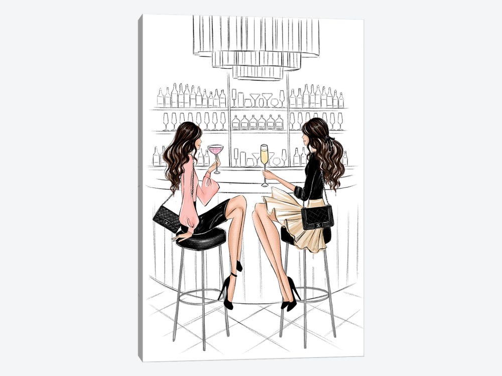 Girls In The Bar II by LaLana Arts 1-piece Canvas Artwork