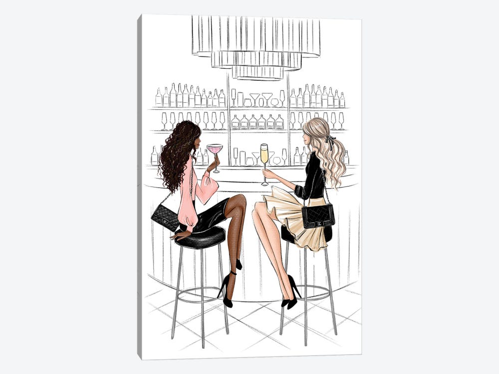 Girls In The Bar III by LaLana Arts 1-piece Canvas Art Print