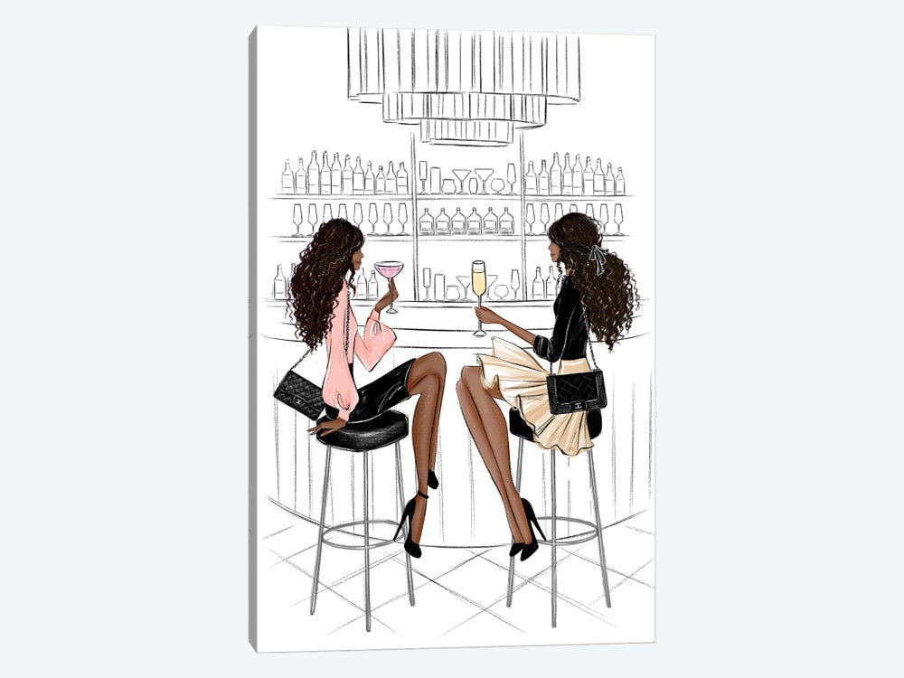 Girls In The Bar IV by LaLana Arts 1-piece Canvas Wall Art