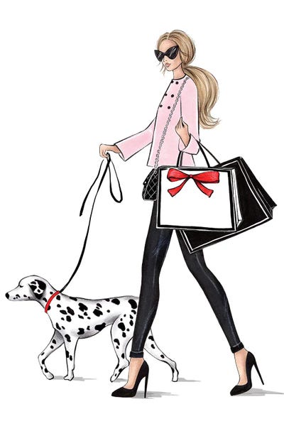 Dalmatians: Girl With Dalmateen Blonde by LaLana Arts