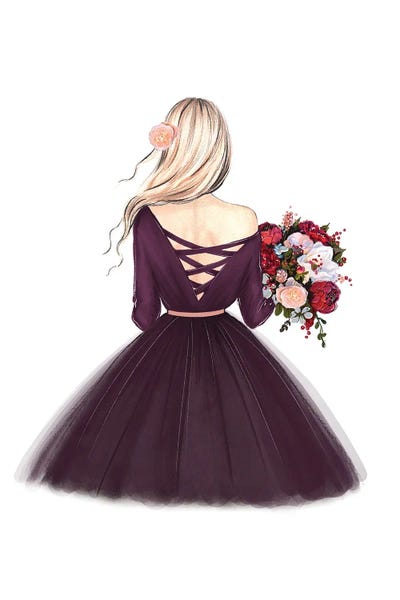 Fall Bouquet Blonde Girl