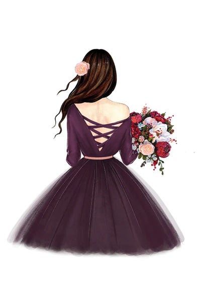 Fall Bouquet Brunette Girl