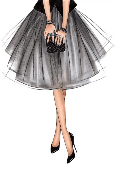 Fashion Illustrations: Tulle Skirt by LaLana Arts