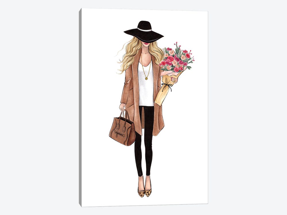 Fall Outfit Blonde by LaLana Arts 1-piece Canvas Artwork