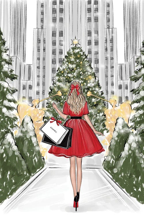 Rockefeller Center Blonde Girl by LaLana Arts wall art