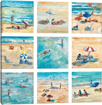 A Day At The Beach Canvas Art Print