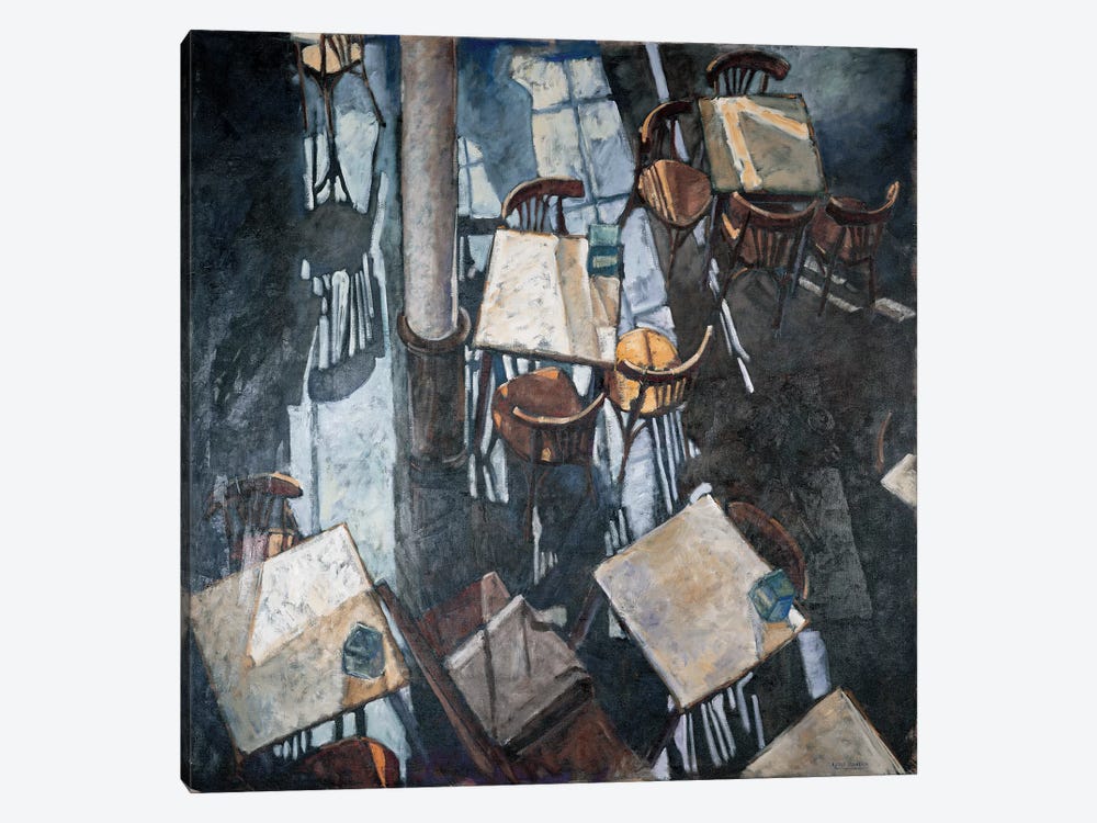 Shadows At The Zurich Café by Adolf Llovera 1-piece Canvas Art Print