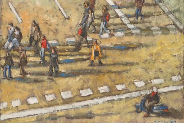 Taxis And Zebra Crosswalk III