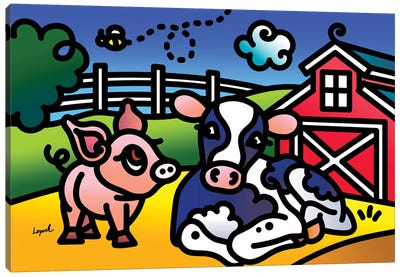 Farm Doodles I Canvas Art Print - Barns