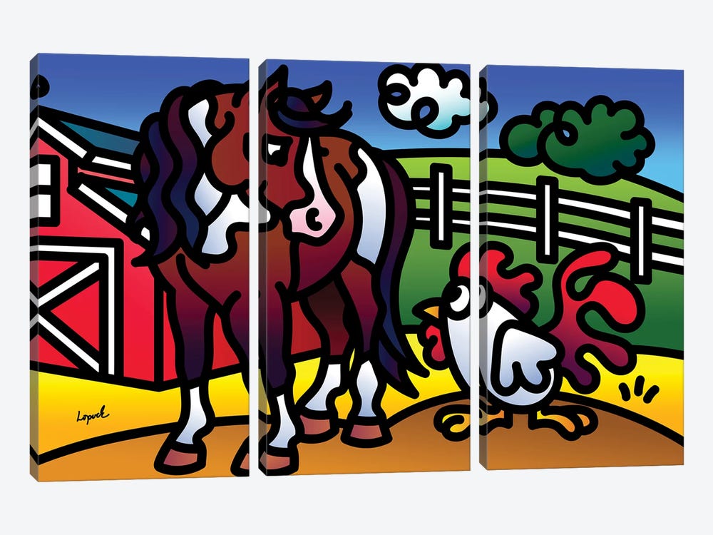 Farm Doodles II by Lisa Lopuck 3-piece Canvas Art