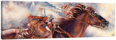 Flat Out Canvas Art Print - Cowboy & Cowgirl Art