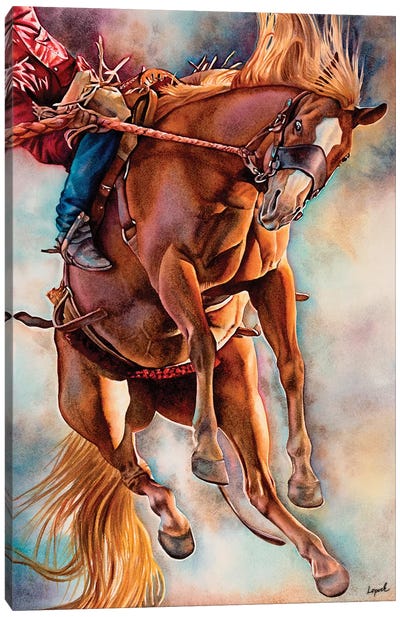 Hang Ten Canvas Art Print - Cowboy & Cowgirl Art