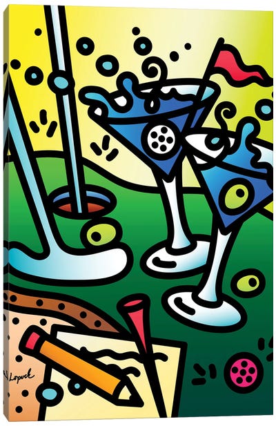 19th Hole Canvas Art Print - Martini