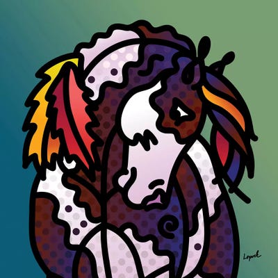 Indian Pony by Lisa Lopuck metal wall art