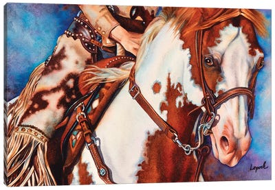 Packin Heat Canvas Art Print - Cowboy & Cowgirl Art